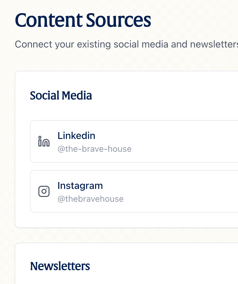 Automated content sources showing how Daffodil captures impact data